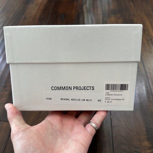Pre-owned Common Projects Men's White Achilles 40 Low-top Sneakers Shoes 100% Authentic