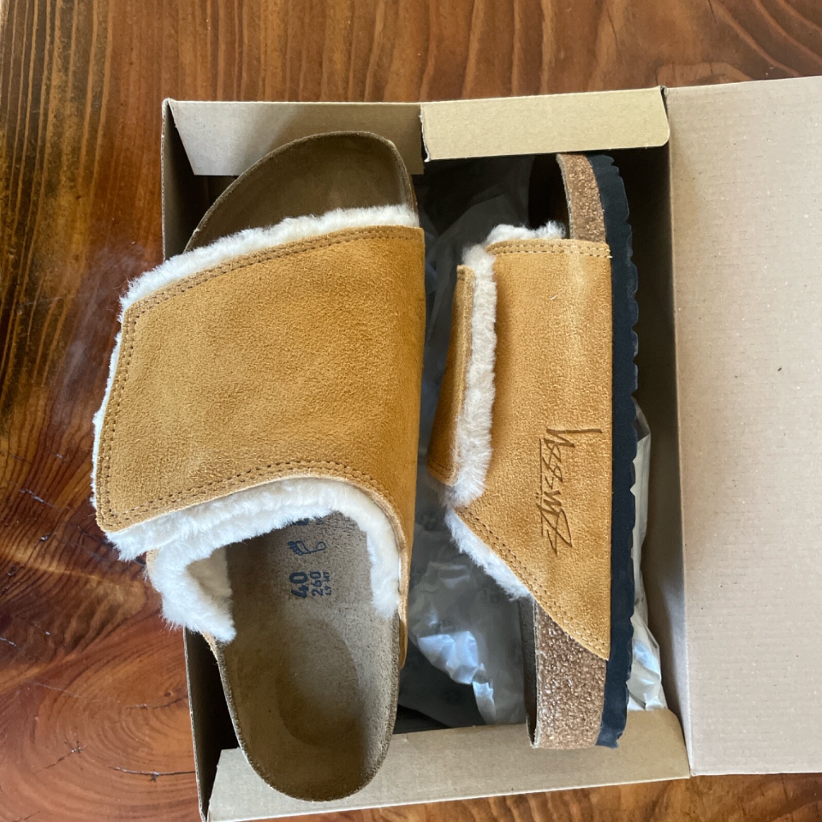 Stussy x Solana Birkenstock Bone SZ 40 BRAND NEW | eBay