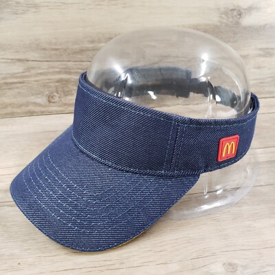 McDonald's Visor Cap Hat Snapback Employee Blue Adjustable