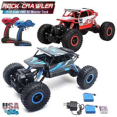 1/18 RC Monster Truck 4WD Off-Road Vehicle 2.4G Remote 