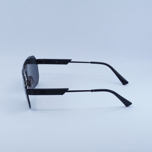 Pre-owned Dolce & Gabbana Dg2294 01/87 Black/dark Grey 59-15-145 Sunglasses Authentic In Gray