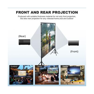 180 inch Projector Screen with Stand,HUANYINGBJB Outside Projection Screen, P...