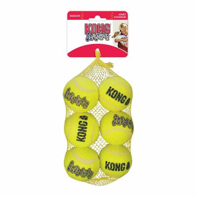 Kong AirDog Squeaker Balls Dog Toy Medium 6pk  Free Shipping Pack
