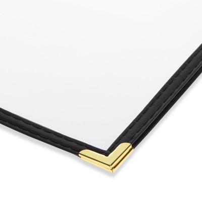 12 Pack Clear Restaurant Menu Covers with Double Panels, 8.5 x 11 In