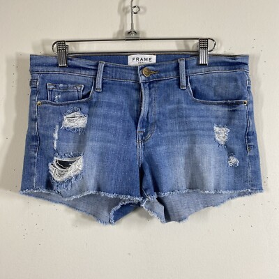 Frame Jean Shorts Women s Size 27 Le Cutoff Distressed Stretch