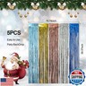 Foil Curtain Backdrop Metallic Tinsel Foil Fringe Curtains Photo Booth Props for Birthday Wedding Engagement Bachelorette Christmas Holiday Celebration Party Decorations (10pcs-Blue)