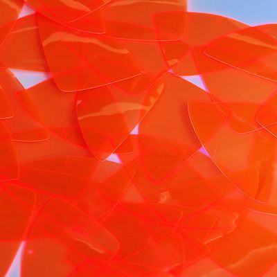 Fishscale Vinyl Shape 1.5'' Orange Go Go Fluorescent Edge Glow