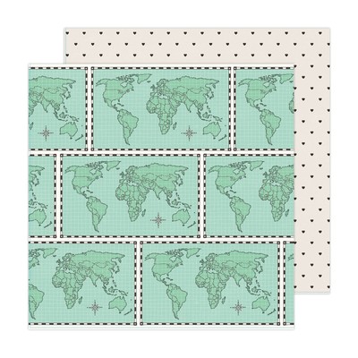 Maggie Holmes Round Trip Double-Sided Cardstock 12''X12''-World Traveler - 25 Pack
