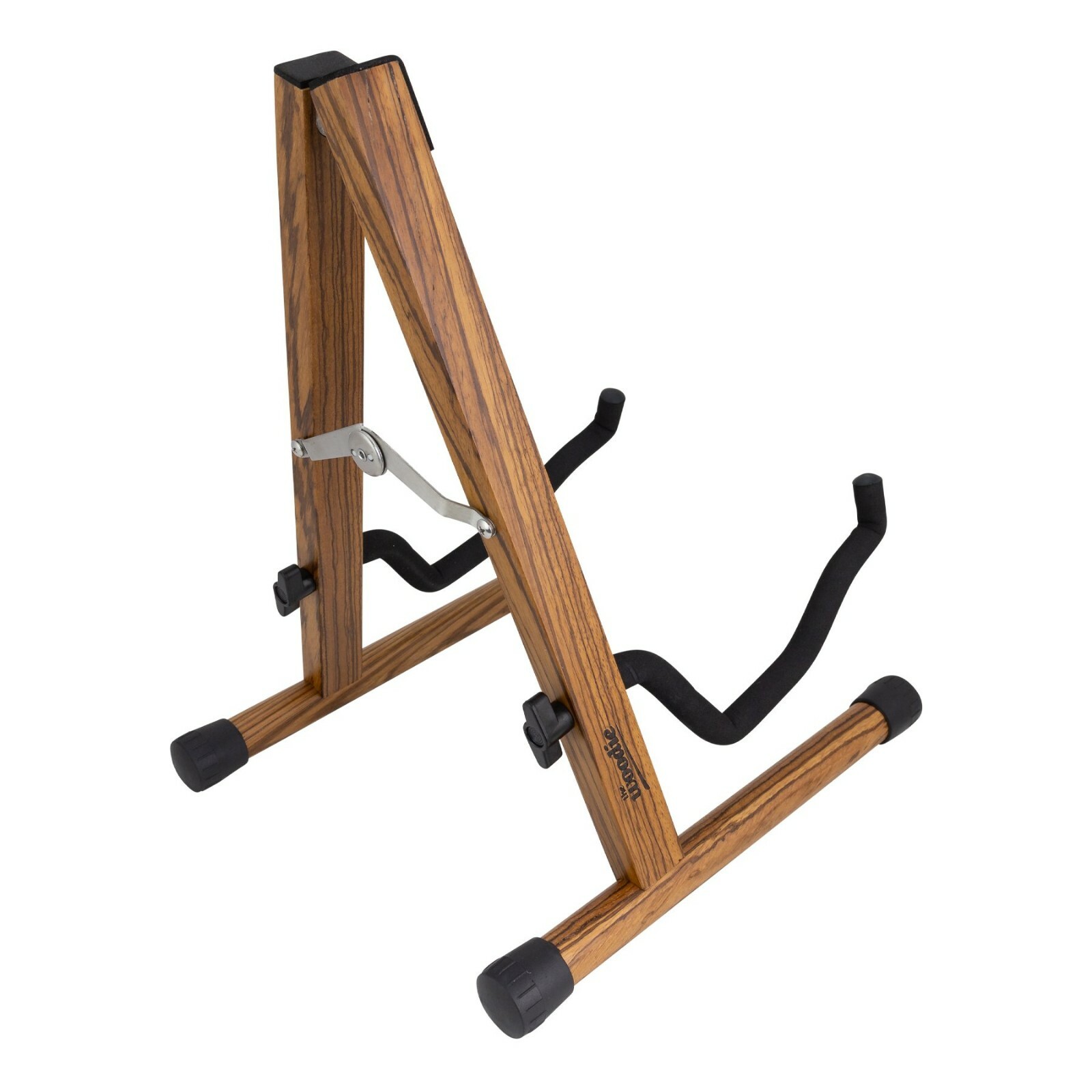 NEW Fretz 'Woodie 5' Wooden Folding AFrame Guitar Stand (Zebrawood) eBay