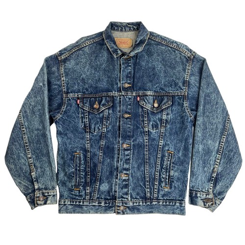 VTG 80s Levi's Type 3 Denim Jacket Stone Wash Size XL