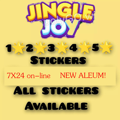 All 1-2-3-4-5 Star Stickers - JINGLE JOY ALBUM - Mono_poly_Go Stickers -Fast