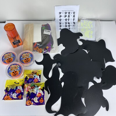 Halloween Party Lot Decor Photo Booth Props Candle Ghosts Pumpkin Kit More