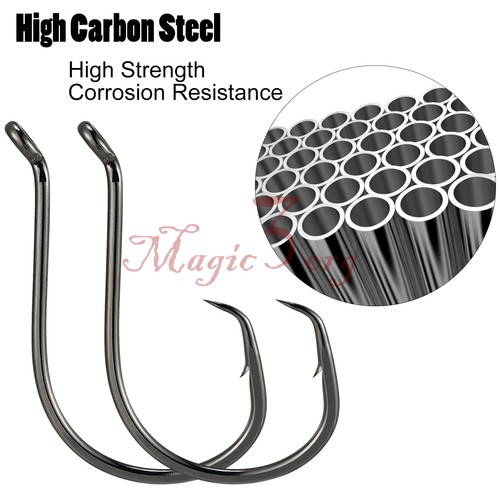 50/100pcs Circle Hooks Octopus Offset High Carbon Steel Sharp Catfish #8-10/0 