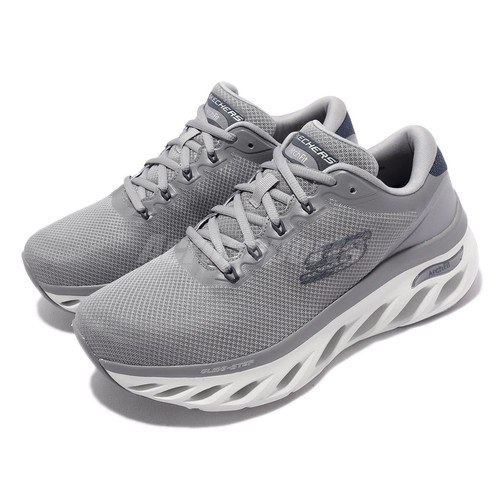 Skechers Arch Fit Glide-Step-Highlighter Серо-белые мужские кроссовки 232321-GRY