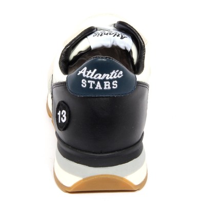 Pre-owned Atlantic Stars G5572 Sneaker Uomo  Antar Off White/blue/black Shoes Men In Ivory