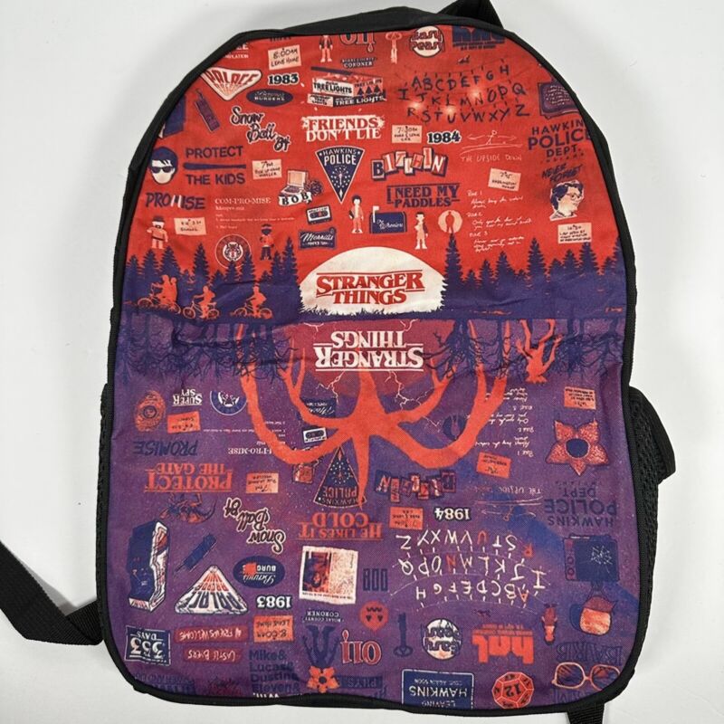 Stranger Things Backpack Brand New All Over Print Graphic