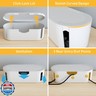 D-Line Cable Management Box, Power Strip Holder, Floor Outlet Hiders, Desk Cord Organizer, Cover TV Wires, Wire Storage – 16.5 in (Length) x 6.5in (Width) x 5.25in (Height) - Large, White