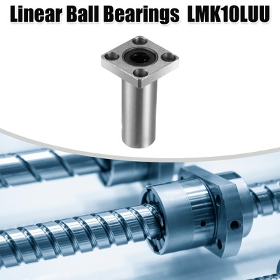 1pcs LMK10LUU 10mm IDx19mm ODx55mm Length Square Flange Linear Ball Bearings