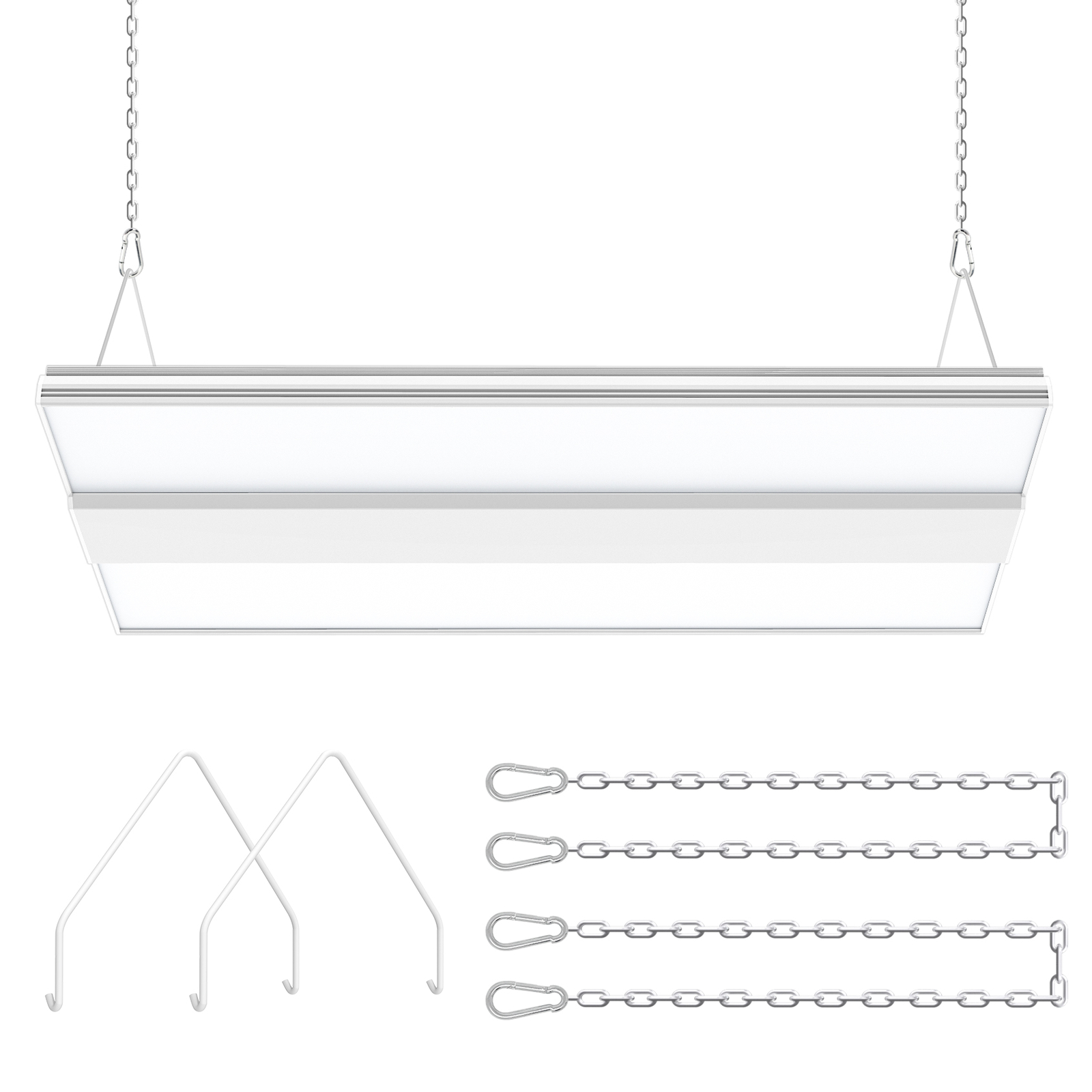400W LED Linear High Bay Light, 60000LM Commercial Shop Lights Fixture 5000K