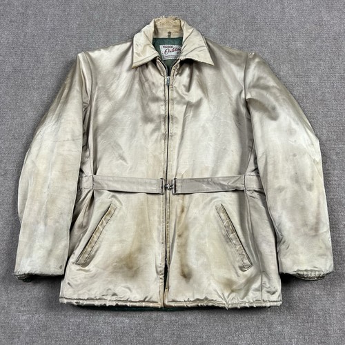 50’s HERCULES Rayon Satin Jacket Vintage 50s Hercules Satin Pearlescent Jacket Mens Small