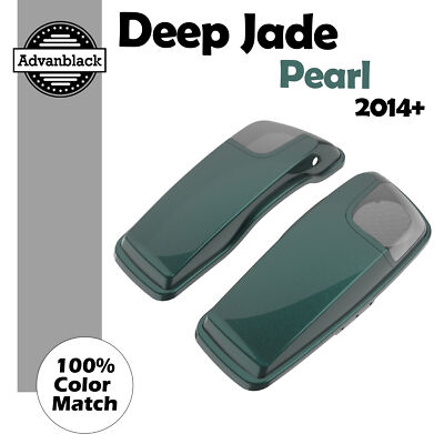 Deep Jade Pearl 5x7 Saddlebag Speaker Lids Audio Cover Fits 2014+ Harley