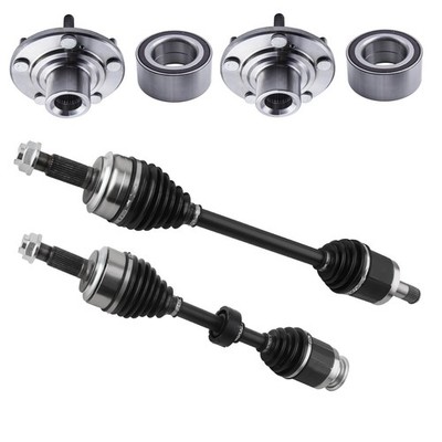 Front Left +Right CV Axle Hubs Bearing Kit for Honda Acura TSX 2.4L