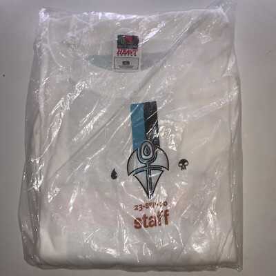 Vintage Magic The Gathering STAFF T-Shirt 2000 Xxxl RARE! White