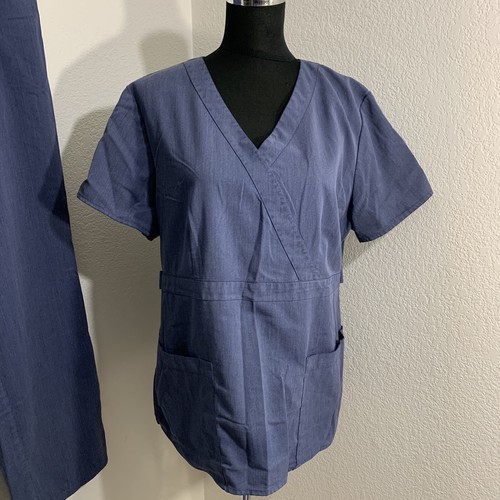 Grey’s Anatomy Women's Size Xl L Blue Medical Scrubs Set Top Bottoms