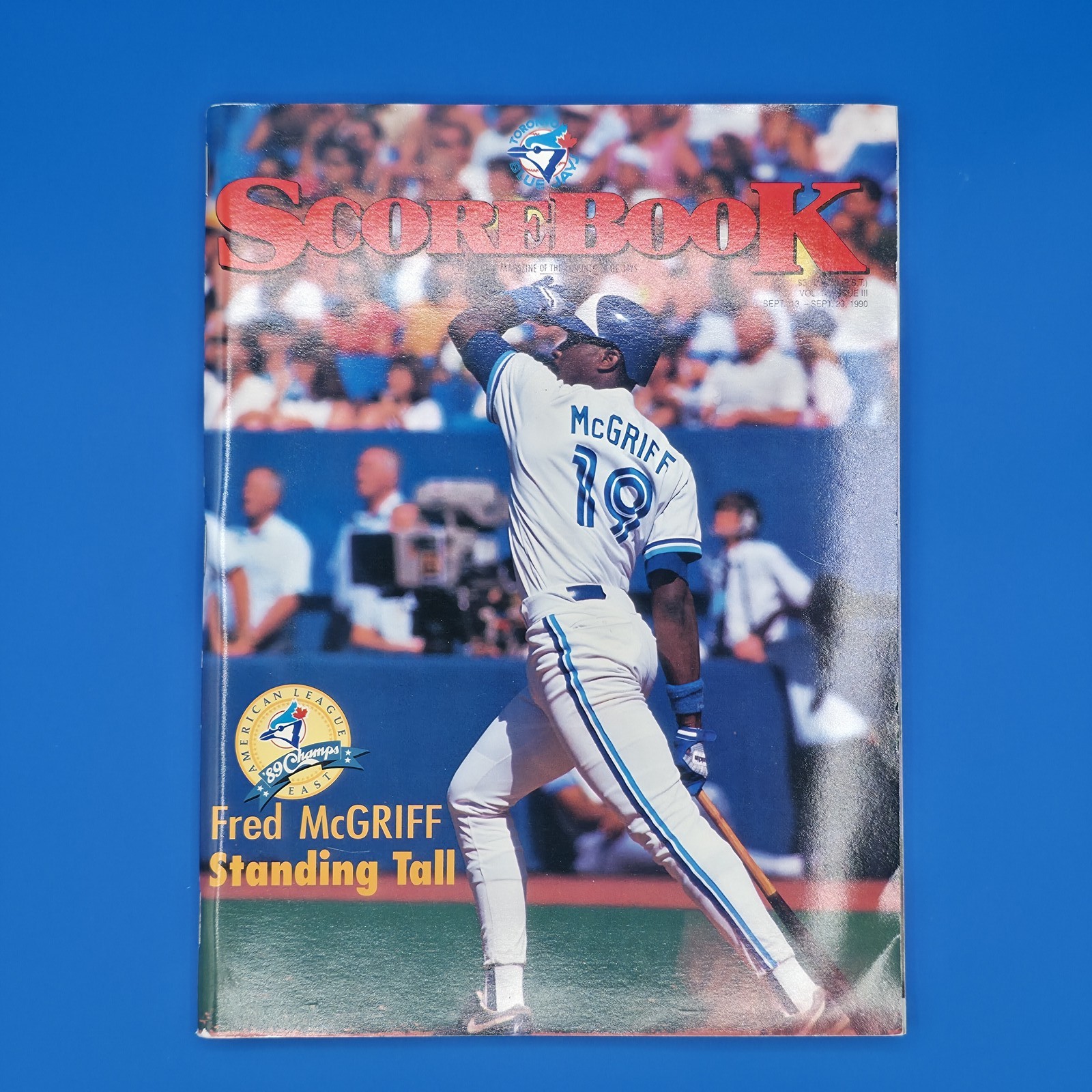 Toronto Blue Jays Scorebook Magazine Program Sept 13-23 1990 Vol 14 Issue 3