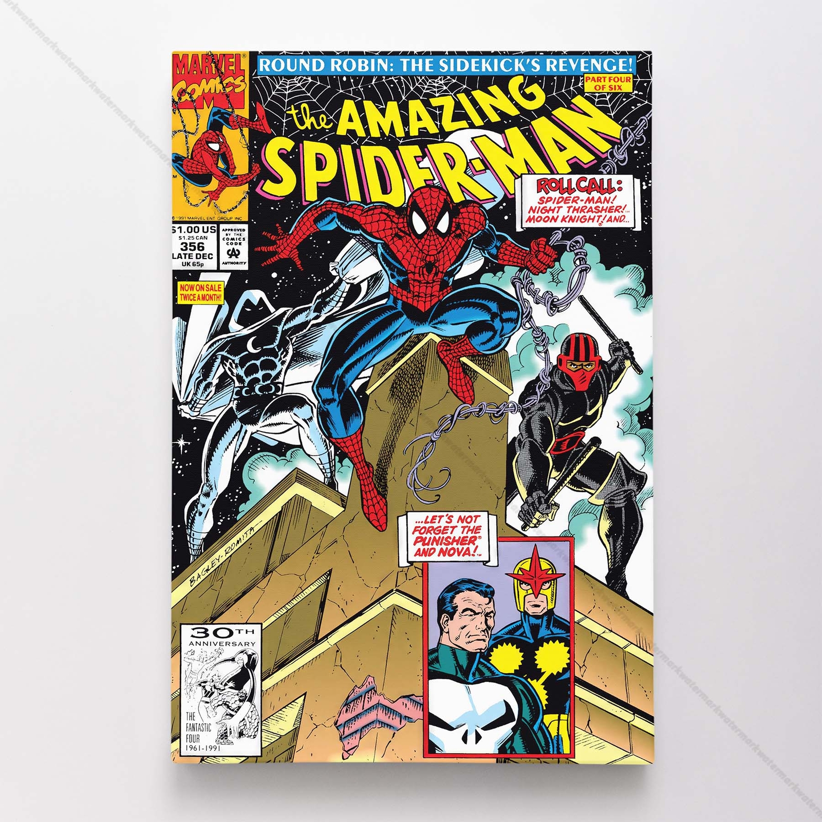 The Amazing Spider-Man #356 Poster Canvas Spiderman Marvel Comic Book Print