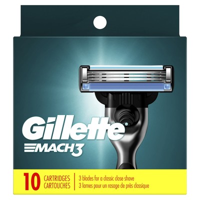 Gillette Mach3 Men's Razor Blades, 10 Blade Refills