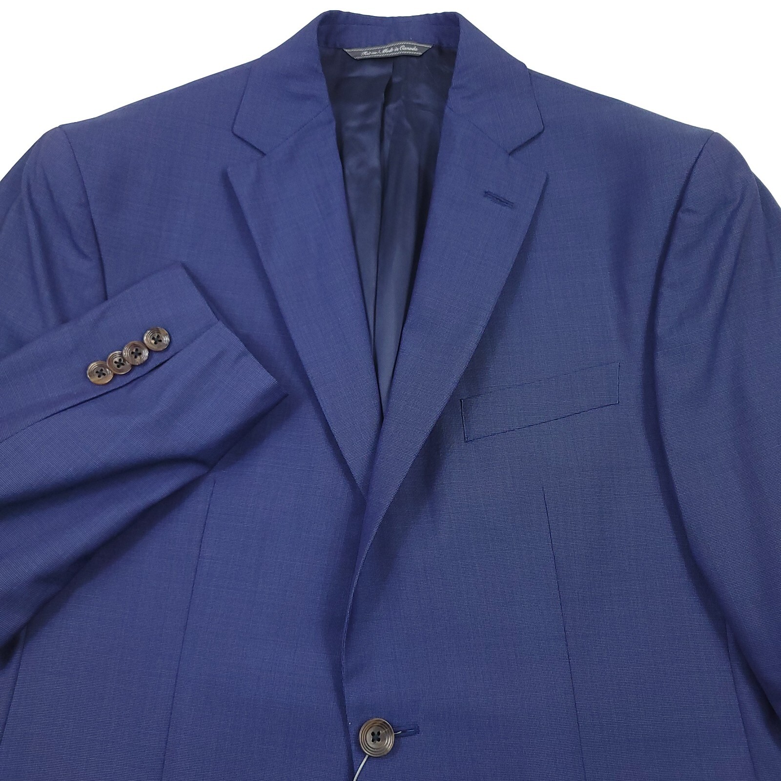 Pre-owned Jack Victor Napoli Ct Wool Suit Jacket Blazer In Blue Mens Size 38r