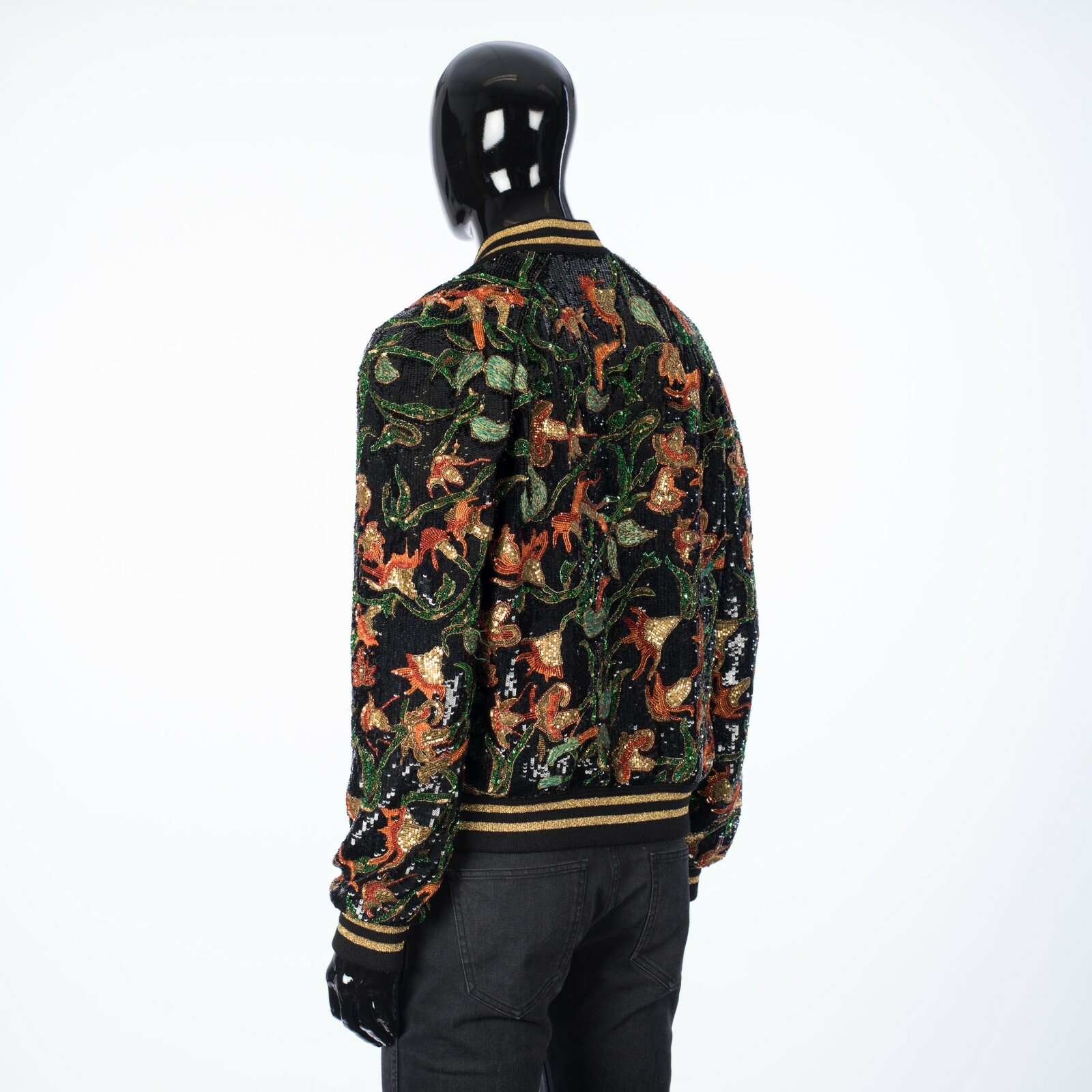 Pre-owned Celine 20900$ Sequins Embroidered Teddy Jacket In Multicolor