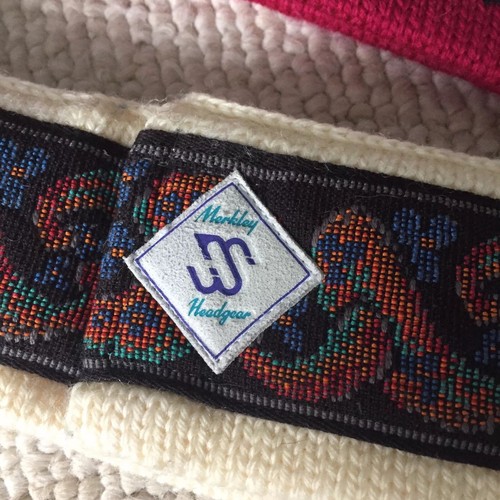 Merkley Headgear Wool Paisley black Nordic Winter Ski Ear Wrap Headband Canada