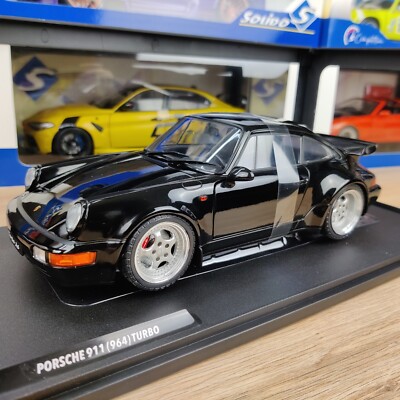 VOITURE SOLIDO PORSCHE 911 (964) TURBO BLACK 1990 1:18 NEUF NEW BOX  S1803404