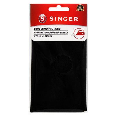 SINGER Iron-On Mending Fabric 7''X16''-Black 00022