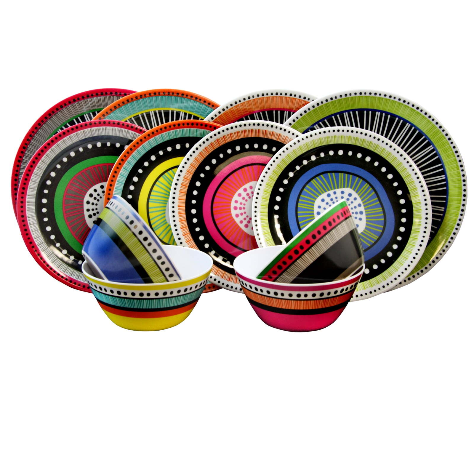 Gibson Almira 12 Piece Melamine Dinnerware Set