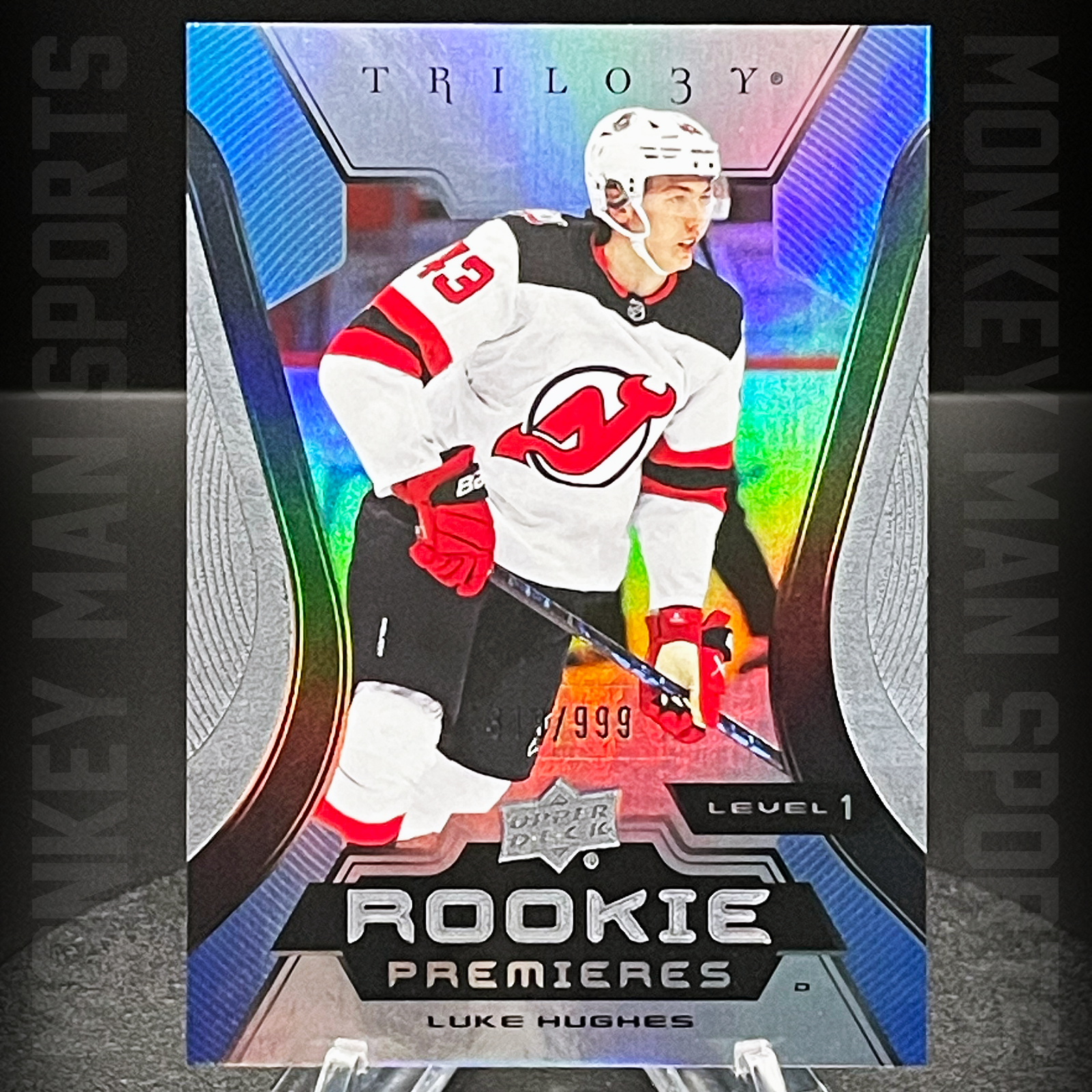 2023-24 Trilogy - Luke Hughes Rookie RC #/999 - #147 HOLO DEVILS MINT