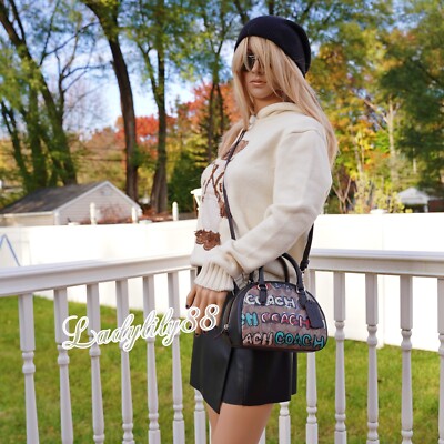 NWT Coach X Mint + Serf Sydney Satchel In Signature Canvas Coach CM095 $398