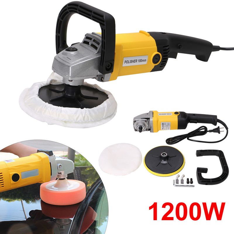 1200W Profi Poliermaschine Polierer Schleifmaschine Auto Politur Zubehör Set