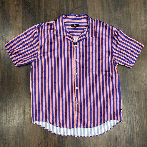 Stussy Silk Striped Shirt M | eBay