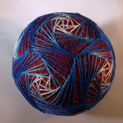 Japanese Temari Ball Pentigan  Pink and Blue Shop closed & can't ship till 9/1/