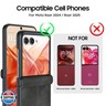 BSNRM for Motorola Razr 2024 Case/Razr 2025 Case, Built-in Screen Protector and Hinge Protection and Ultra Thin PU Leather Matte PC Shockproof Cover Phone Case for Moto Razr 2024/2025(Black Gray)