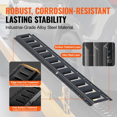 VEVOR E Track Tie Down Rails 4 Pack 2' E-Tracks Power Coated for Cargo Trailers