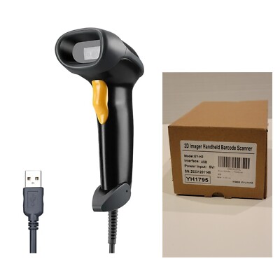 Eyoyo Handheld USB 2D Barcode Scanner, Wired Automatic QR Code Scanner PDF417 