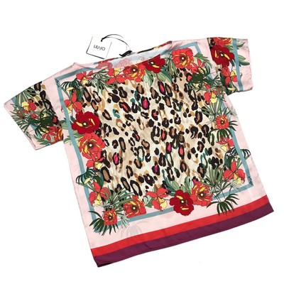 New With Tags RRP 119  Liu Jo Shirt Tunica Safari Foulad Size S 