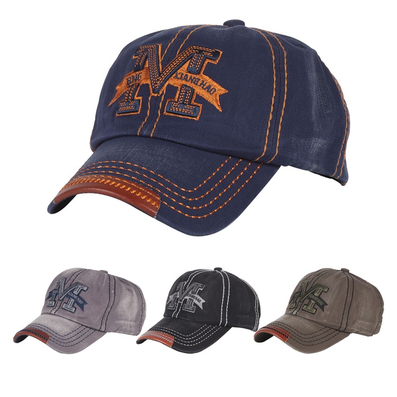 Herren Damen Baseball Cap Mütze Vintage Kappe Cowboy Verstellbar Kappe Sport Cap