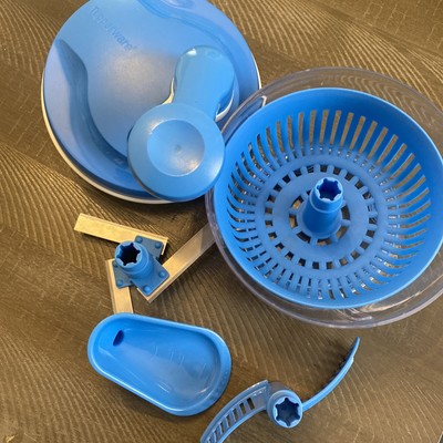Tupperware Quick Chef Pro System Blue Manual  Food Processor Chopper New Open