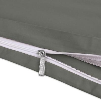 Egyptian Cotton Pillow Cases Hidden Zipper Pillowcase Standard Queen King 2 Pack