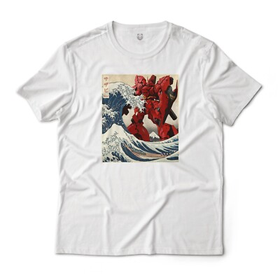 MSN-04 Sazabi Char Aznable Gundam in the Great Wave Off Kanagawa Anime Tee
